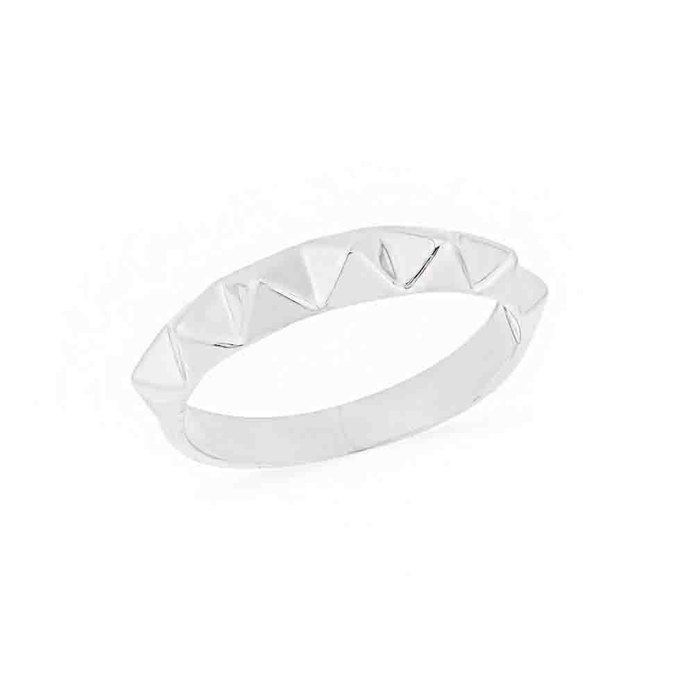 Anel de prata masculino e feminino spike