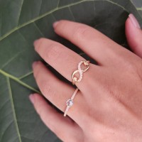 Anel de prata 925 banhado a ouro solitário pedra azul claro 3 