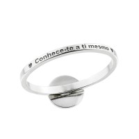 Anel de formatura prata psicologia Personalize 