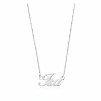 Gargantilha de prata 925 com nome escrito personalizado 3 letras