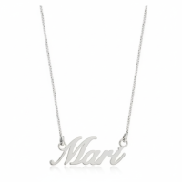 Gargantilha de prata 925 com nome escrito personalizado 4 letras