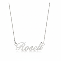 Gargantilha de prata 925 com nome escrito personalizado 6 letras