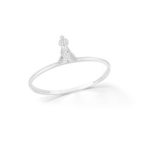 Anel de prata nossa senhora aparecida mini com pedras