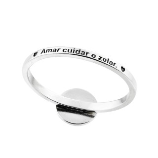 Anel de formatura prata enfermagem Personalize 