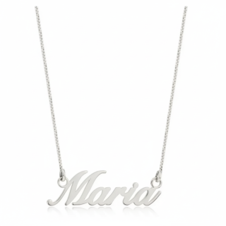 Gargantilha de prata 925 com nome escrito personalizado 5 letras